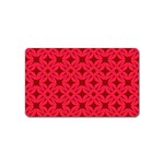 Red Magenta Wallpaper Seamless Pattern Magnet (Name Card)