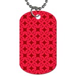 Red Magenta Wallpaper Seamless Pattern Dog Tag (One Side)