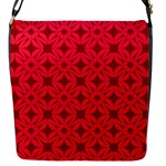 Red Magenta Wallpaper Seamless Pattern Flap Closure Messenger Bag (S)