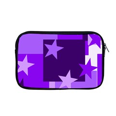 Purple Stars Pattern Shape Apple Macbook Pro 13  Zipper Case by Pakrebo