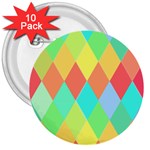 Low Poly Triangles 3  Buttons (10 pack) 