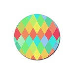 Low Poly Triangles Rubber Round Coaster (4 pack) 