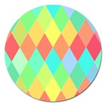 Low Poly Triangles Magnet 5  (Round)