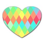 Low Poly Triangles Heart Mousepads