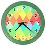 Low Poly Triangles Color Wall Clock