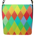 Low Poly Triangles Flap Closure Messenger Bag (S)
