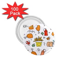 Cute Sketch Set Child Fun Funny 1 75  Buttons (100 Pack)  by Pakrebo
