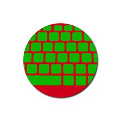 Keyboard Keys Computer Input Pc Rubber Coaster (round)  by Pakrebo