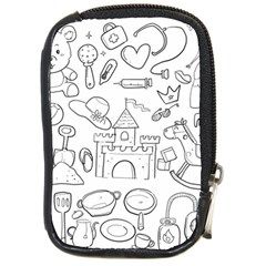 Baby Hand Sketch Drawn Toy Doodle Compact Camera Leather Case by Pakrebo