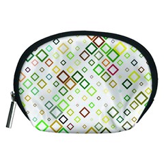 Square Colorful Geometric Style Accessory Pouch (medium) by Alisyart
