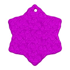 Triangle Pattern Seamless Color Snowflake Ornament (two Sides) by Alisyart