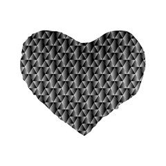 Seamless Repeating Pattern Standard 16  Premium Flano Heart Shape Cushions by Alisyart