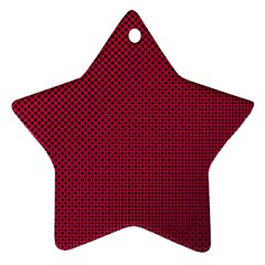 Red Black Pattern Background Ornament (star)