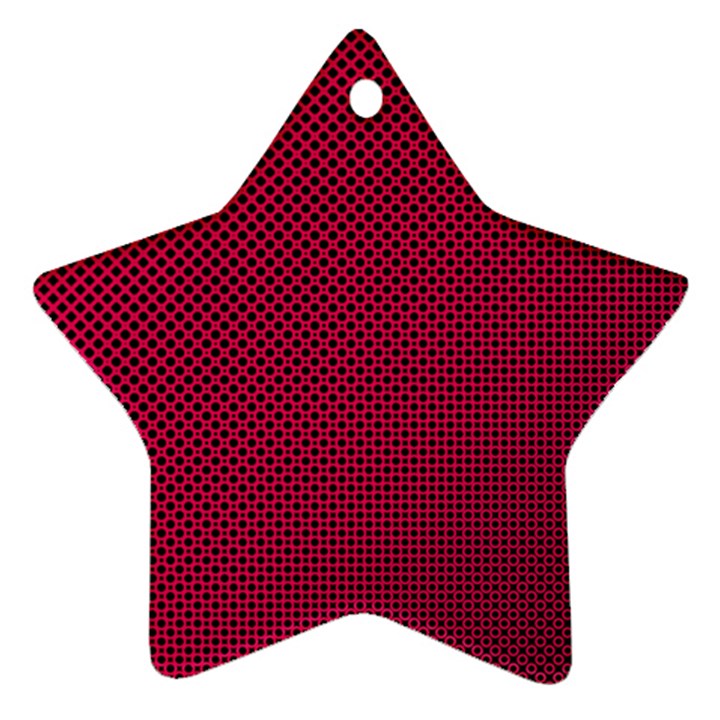 Red Black Pattern Background Ornament (Star)