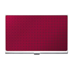 Red Black Pattern Background Business Card Holder by Mariart