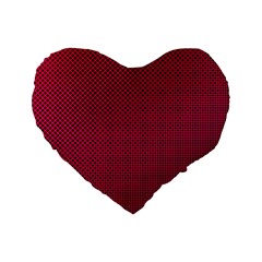 Red Black Pattern Background Standard 16  Premium Flano Heart Shape Cushions