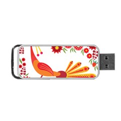 Peacock Pattern Portable Usb Flash (one Side) by Mariart