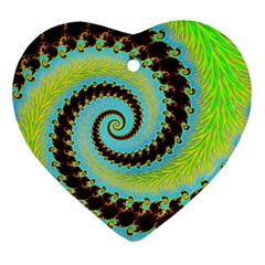 Fractal Julia Mandelbrot Art Heart Ornament (two Sides) by Pakrebo
