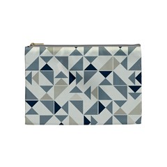 Geometric Triangle Modern Mosaic Cosmetic Bag (medium) by Pakrebo