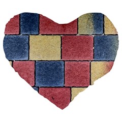 Model Mosaic Wallpaper Texture Large 19  Premium Heart Shape Cushions