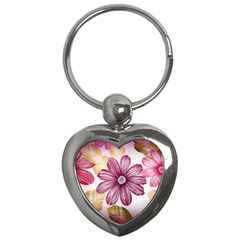 Star Flower Key Chains (heart)  by Mariart