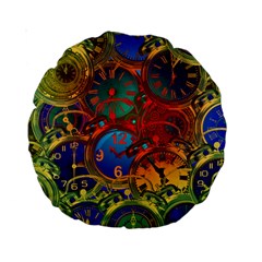 Time Clock Distortion Standard 15  Premium Round Cushions by Mariart