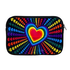 Rainbow Pop Heart Apple Macbook Pro 17  Zipper Case by WensdaiAmbrose