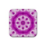 Pattern Abstract Background Art Purple Rubber Coaster (Square) 