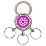 Pattern Abstract Background Art Purple 3-Ring Key Chains