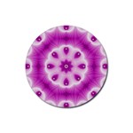 Pattern Abstract Background Art Purple Rubber Round Coaster (4 pack) 