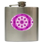 Pattern Abstract Background Art Purple Hip Flask (6 oz)