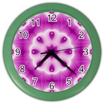 Pattern Abstract Background Art Purple Color Wall Clock