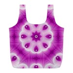 Pattern Abstract Background Art Purple Full Print Recycle Bag (L)