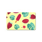 Watermelon Leaves Strawberry Magnet (Name Card)