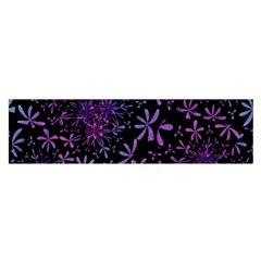 Retro Lilac Pattern Satin Scarf (oblong) by WensdaiAmbrose