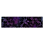 Retro Lilac Pattern Satin Scarf (Oblong) Front