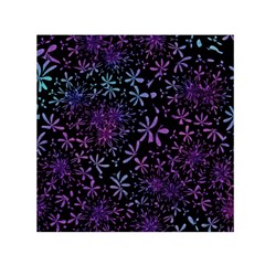 Retro Lilac Pattern Small Satin Scarf (square) by WensdaiAmbrose