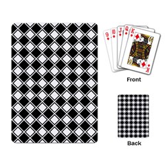 Square Diagonal Pattern Playing Cards Single Design by Mariart