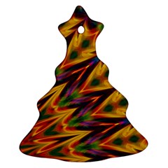 Background Abstract Texture Chevron Christmas Tree Ornament (two Sides)