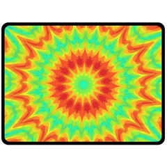 Kaleidoscope Background Red Yellow Double Sided Fleece Blanket (large)  by Mariart
