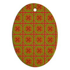 Western Pattern Backdrop Ornament (oval)