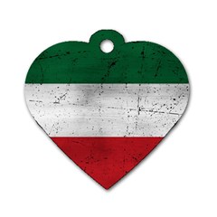 Flag Patriote Quebec Patriot Red Green White Grunge Separatism Dog Tag Heart (two Sides) by Quebec