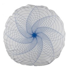 Spirograph Pattern Geometric Large 18  Premium Flano Round Cushions