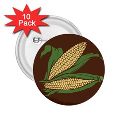 Sweet Corn Maize Vegetable 2 25  Buttons (10 Pack) 