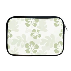 Hibiscus Green Pattern Plant Apple Macbook Pro 17  Zipper Case by Alisyart