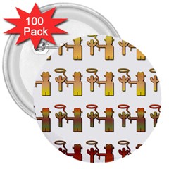 Cowboy Lasso Cactus Western 3  Buttons (100 Pack)  by Alisyart