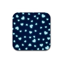 Hearts Background Wallpaper Digital Rubber Square Coaster (4 Pack) 