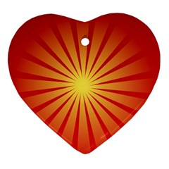 Sunburst Sun Ornament (heart) by Alisyart