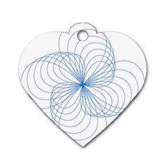 Spirograph Pattern Drawing Dog Tag Heart (two Sides)