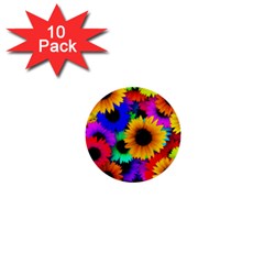 Sunflower Colorful 1  Mini Buttons (10 Pack) 
